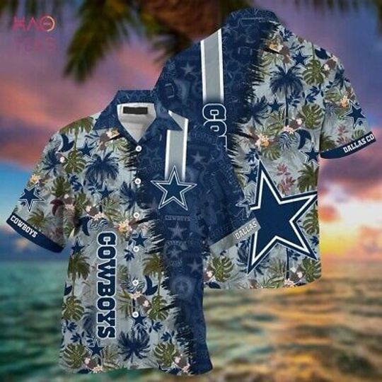 Dallas Cowboys Football Floral Aloha Hawaiian Shirt Summer Vacation