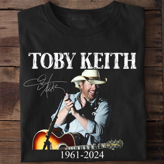 Discover Toby Keith Singer 1961 2024 Graphic Signature T-Shirt