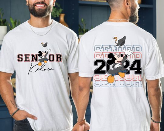 Custom Mickey Mouse Senior 2024 Shirt, Disney Graduation 2024 T-shirt, Class Of 2024 Graduation tshirt
