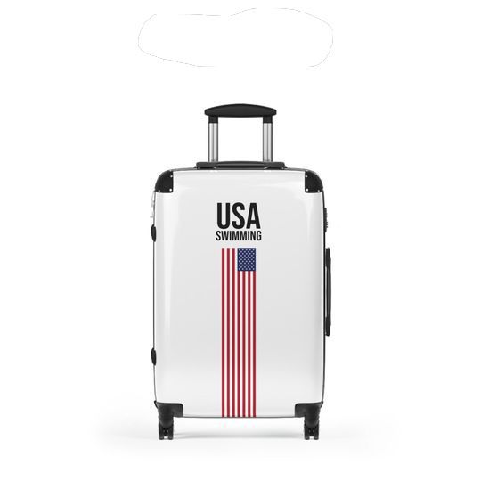 Swimming Athlete Suitcase for International Competitions, American Flag USA Swimming Team, Sport Gear Carry-On, Paris Olympics Travel Gift