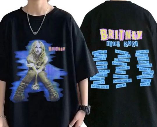 Britney Spears The Britney Tour 2001 Double Sided Shirt
