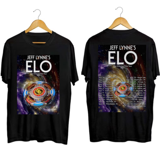 Jeff Lynne's ELO The Over and Out Tour 2024 Double Sided Shirt