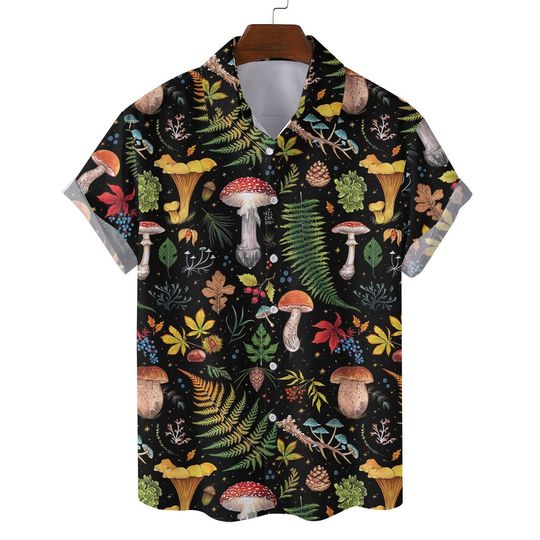 Mushroom Hawaiian Shirts for Men - Mushroom Shirt-