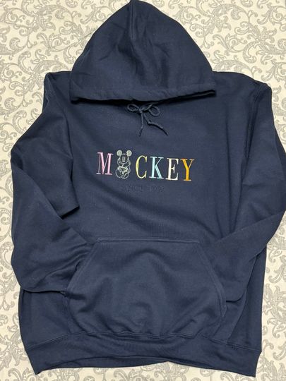 Mickey Mouse Hoodie , Disneyland, custom embroidered Hoodie