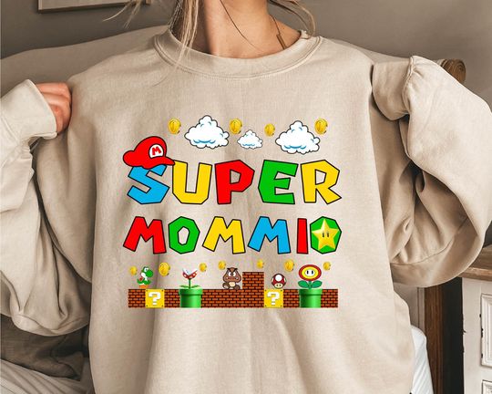 Gamer Mommio Sweatshirt, Super Mommio Games Sweatshirt, Mother's Day Gift
