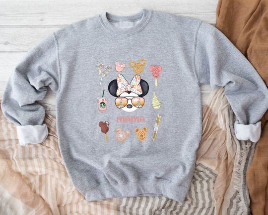 Disney Mama Sweatshirt, Disney Minnie Mouse Sweatshirt, Mother's Day Gift