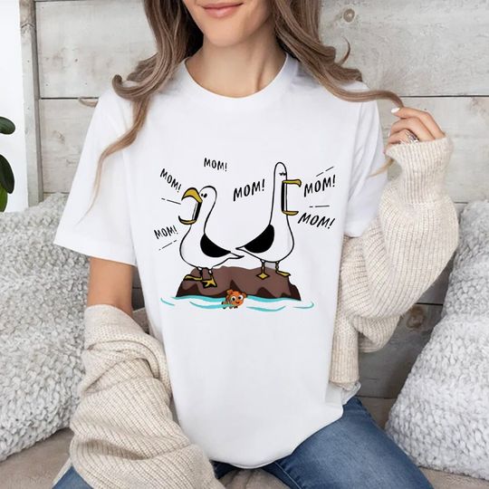 Disney Pixar Funny Finding Nemo Mother's Day Seagulls MOM Shirt, Disney Mothers Day Gift