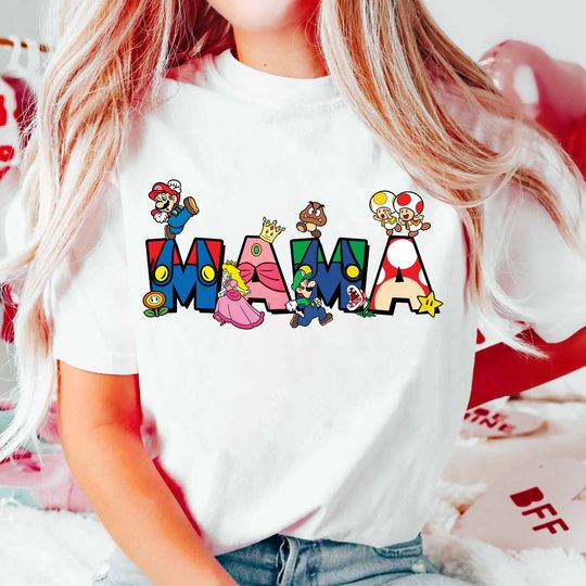 Super Mario Mama Shirt, Disney Mama Shirt, Gifts for Mom, Mother's Day Gifts