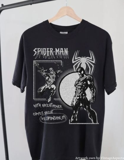Vintage Spiderman Shirt, FRONT, spidey tshirt, spiderman shirt, comic book shirt, marvel shirt, marvel comics, vintage marvel shirt, marvel