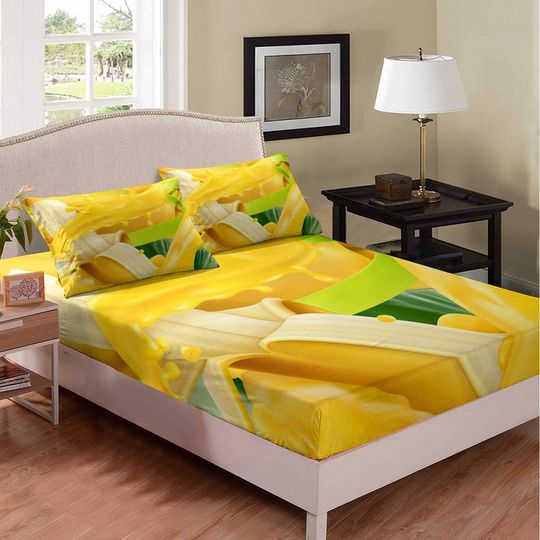 Cartoon Banana, Banana Printed Bedding Set
