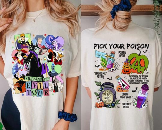 Disneyland Villains The Evil Tour Pick Your Poison Shirts, Disneyland Evil Queen Shirts, Disneyland Maleficent Shirt, Disneyland Girl Shirt