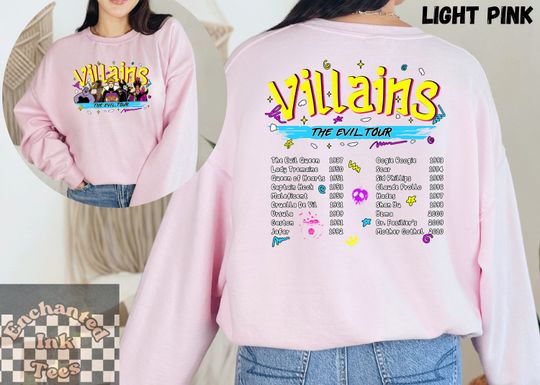 Villains The Evil Eras Tour Sweatshirt, Retro Disney Maleficent Ursula Evil Queen t-shirt, Disneyland WDW shirt, Matching family tees