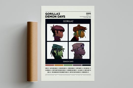 Gorillaz Posters / Demon Days Poster / Album Cover Poster, Home Decor, Gorillaz, Demon Days
