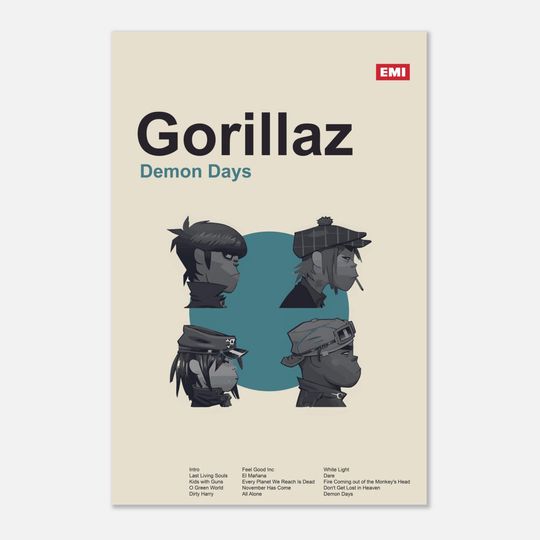 Gorillaz - Demon Days - Poster