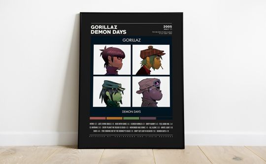 Gorillaz Posters / Demon Days Poster / Album Cover Poster,  Home Decor, Gorillaz, Demon Days