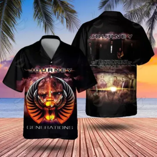 Rock Band Journey Generations Hawaiian Shirt, Music Lovers