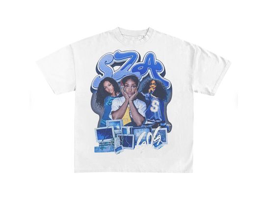 SZA Bootleg Shirt White, Vintage Rap Hip Hop Tee SZA