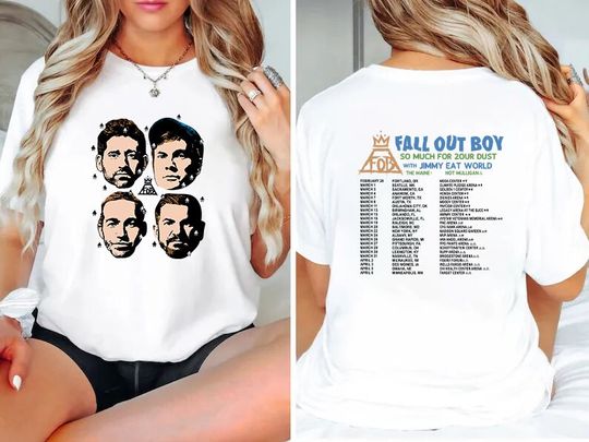 Fall Out Boy So Much For 2 Our Dust With Jimmy Eat World Tour 2024 T Shirt Fall Out Boy Concert Shirt Fall Out Boy Fan Gift Tour Tee Unisex