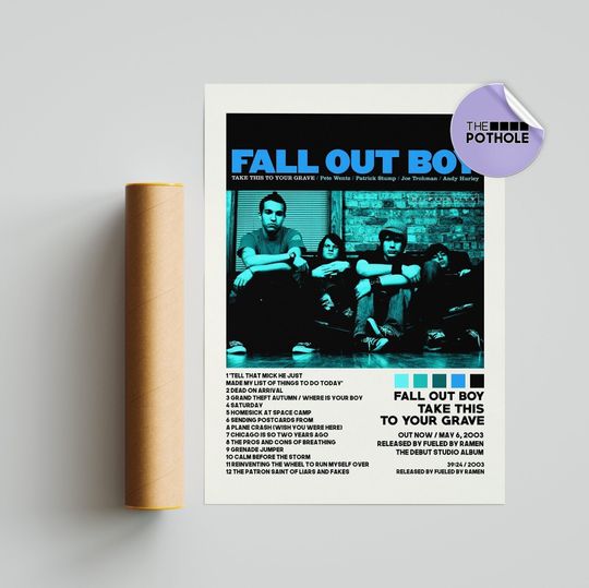 Fall Out Boy Posters / Take This to Your Grave Poster / Fall Out Boy, Album Cover Poster