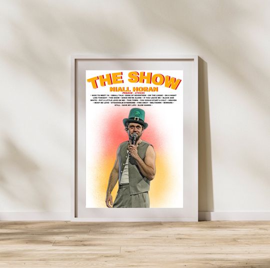 Niall Horan 'The Show' Inspired Prague Setlist Poster