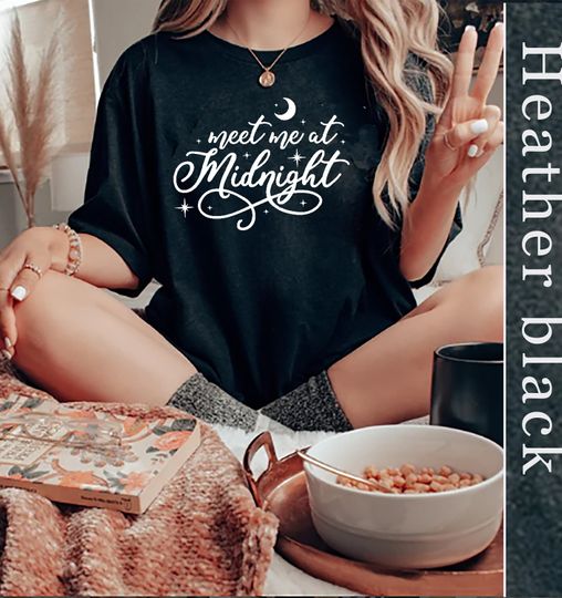 Meet Me At Midnight  Tshirt, Free tote with purchase, Midnights Tshirt, Midnights Stars and Moon t-shirt
