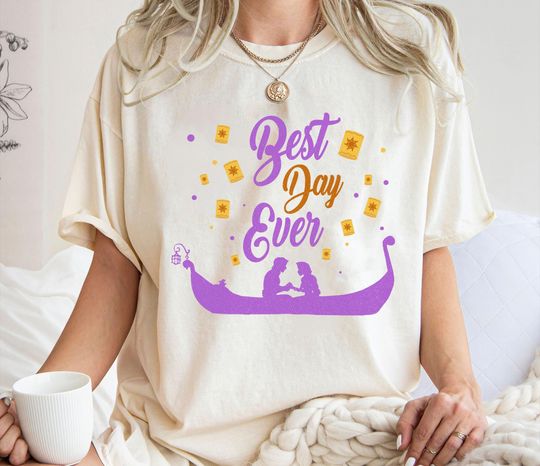 Retro Lantern Best Day Ever Shirt, Rapunzel and Flynn Rider T-Shirt
