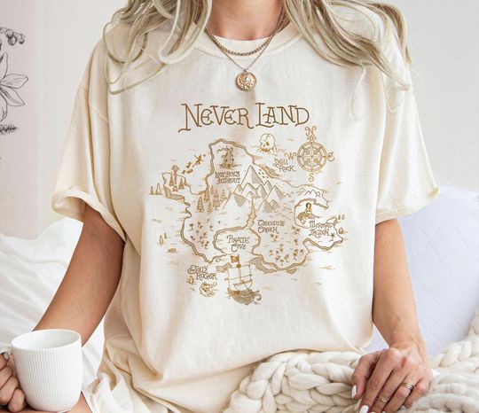 Never Land Map Shirt, Peter Pan Shirt