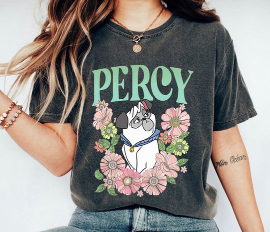 Retro Percy Dog Floral Shirt, Pocahontas T-Shirt, Disney Dogs Tee
