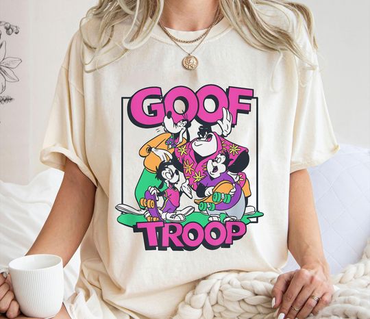 Goof Troop Neon Group Shirt, A Goofy Movie T-Shirt, Disney Family Vacation