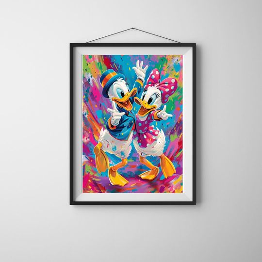 Disney prints, Donald Duck Print, Disney Art Print, Nursery wall ar