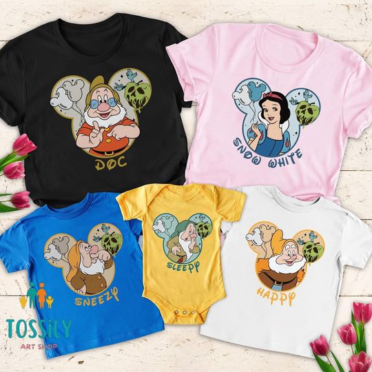 Seven Dwarfs Family Matching Shirts, 7 Dwarfs Shirt, Disney Group Shirts
