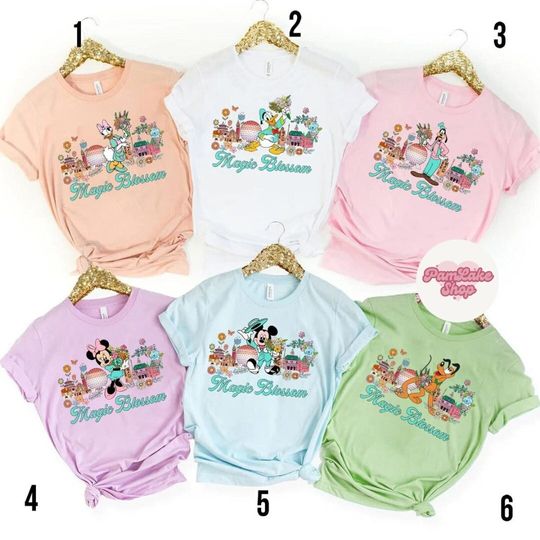 Floral Magic Blossom Mickey and Friends Disney Epcot Flower & Garden Festival 2024 Shirt, WDW Epcot World Showcase, Disney Girl Trip Shirt