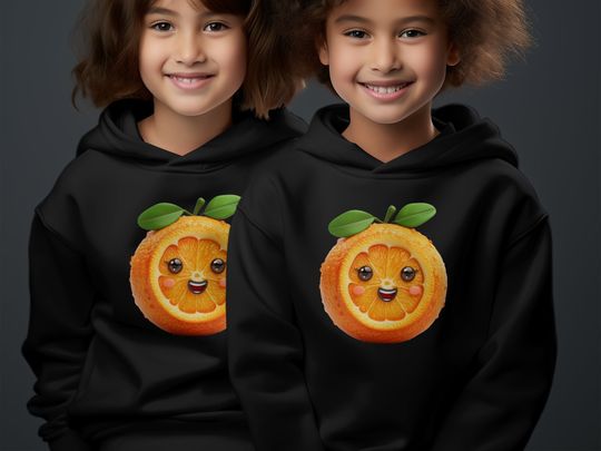 Smile Orange Fruit Hoodie, Fruit Merch