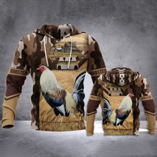Chicken Hoodie Chicken Rooster 3D Print Hoodie Pullover Lightweight Hoodie