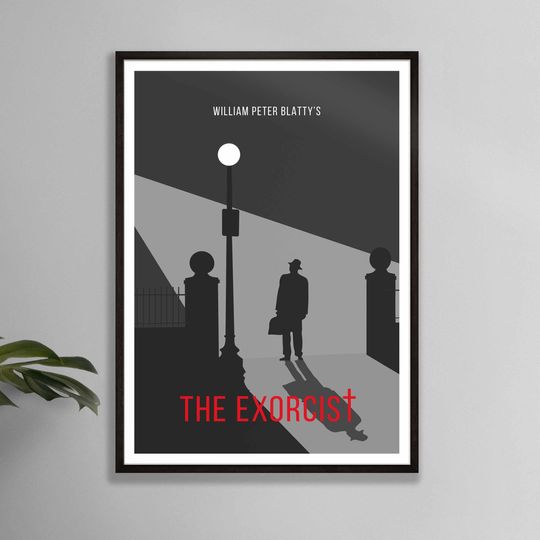 The Exorcist poster, minimalist film print - William Peter Blatty