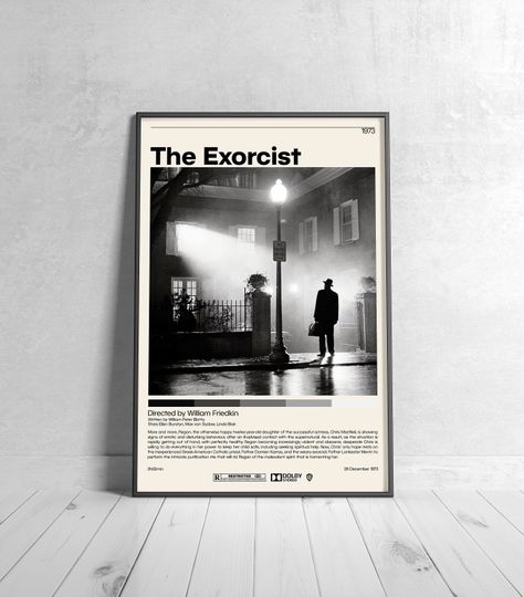 The Exorcist Poster | William Friedkin, Minimalist Movie Poster, Vintage Retro Art Print
