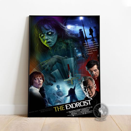 The Exorcist Poster | Horror Movie | Wall Decoration | Framed Poster | Movie Poster Print  2