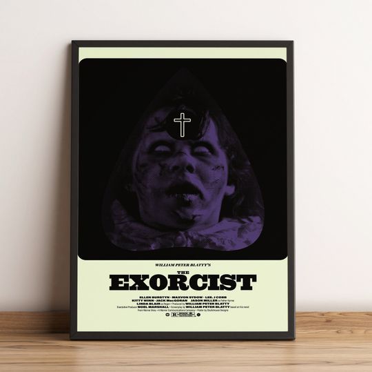 The Exorcist Poster, Ellen Burstyn Wall Art, Horror Film Print, Best Gift for Movie Fans