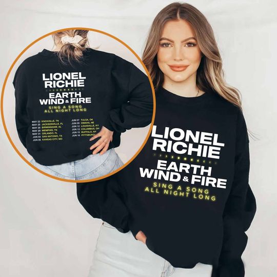 Lionel Richie and Earth Wind & Fire - Sing a Song All Night Long Tour 2024 Shirt