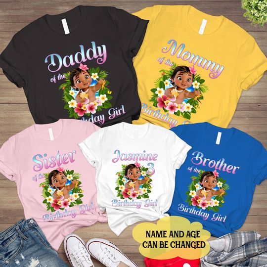 Moana Birthday Shirt | Baby Moana Family Shirt | Girl Moana Birthday Shirt | Moana Princess Birthday Family Shirt