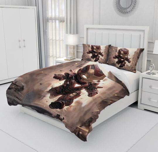 Iron Man Bedding Set, Super Hero Bedroom Decoration