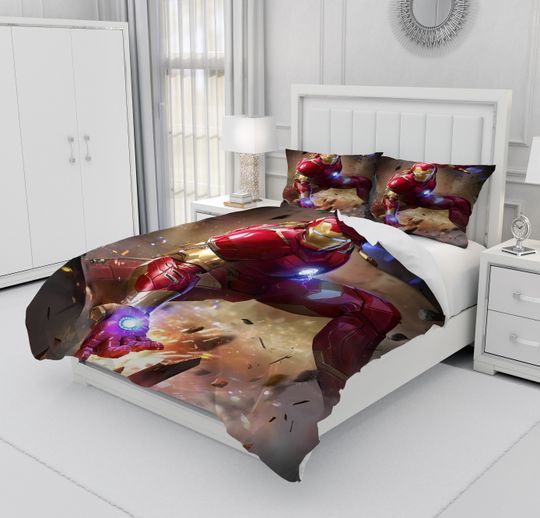 Iron Man Bedding Set, Super Hero Bedroom Decoration