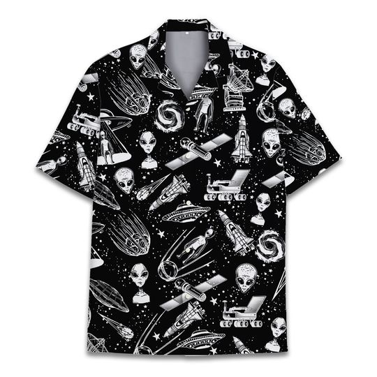 Discover Alien And Spaceships Hawaiian Shirt for Men Women