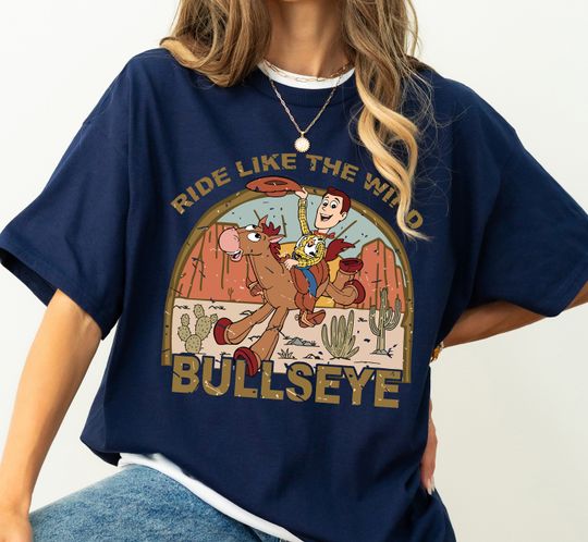 Disney Pixar Toy Story Woody and Bullseye  Shirt, Ride Like