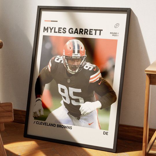 Myles Garrett Wall Decor Poster, American Football Player Poster
