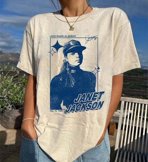 Retro Janet Jackson Tshirt, 2024 Tour Janet Jackson Together Again T-Shirt, Janet Jackson Tour Merch, Janet Jackson Fan Gifts T-Shirt