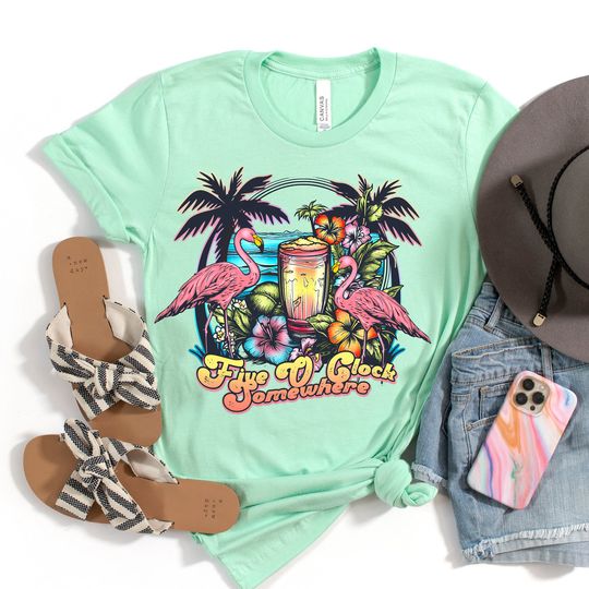 5 o'clock Somewhere | Margaritaville | Beach | Summer | Graphic Tee