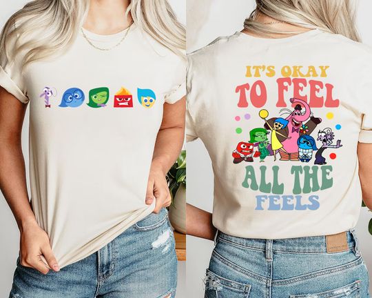 Disney Inside Out It's Okay To Feel All The Feels Shirt, Mental Health shirt, Speech Therapy Shirt