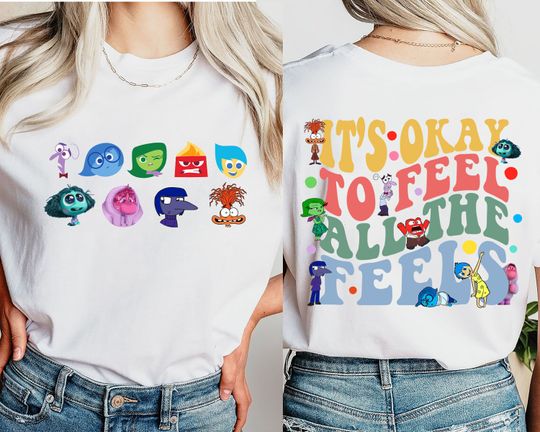 Disney Inside Out It's Okay To Feel All The Feels Shirt, Mental Health shirt, Inclusion Shirt, Speech Therapy Shirt