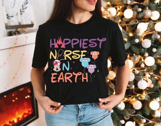 Happiest Nurse on Earth Mickey Shirt, Nurse Gift, Minnie Mouse Shirt